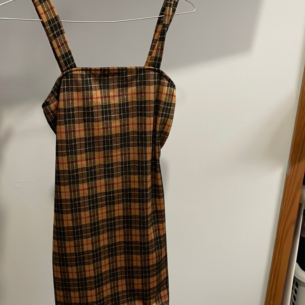 Plaid dress.